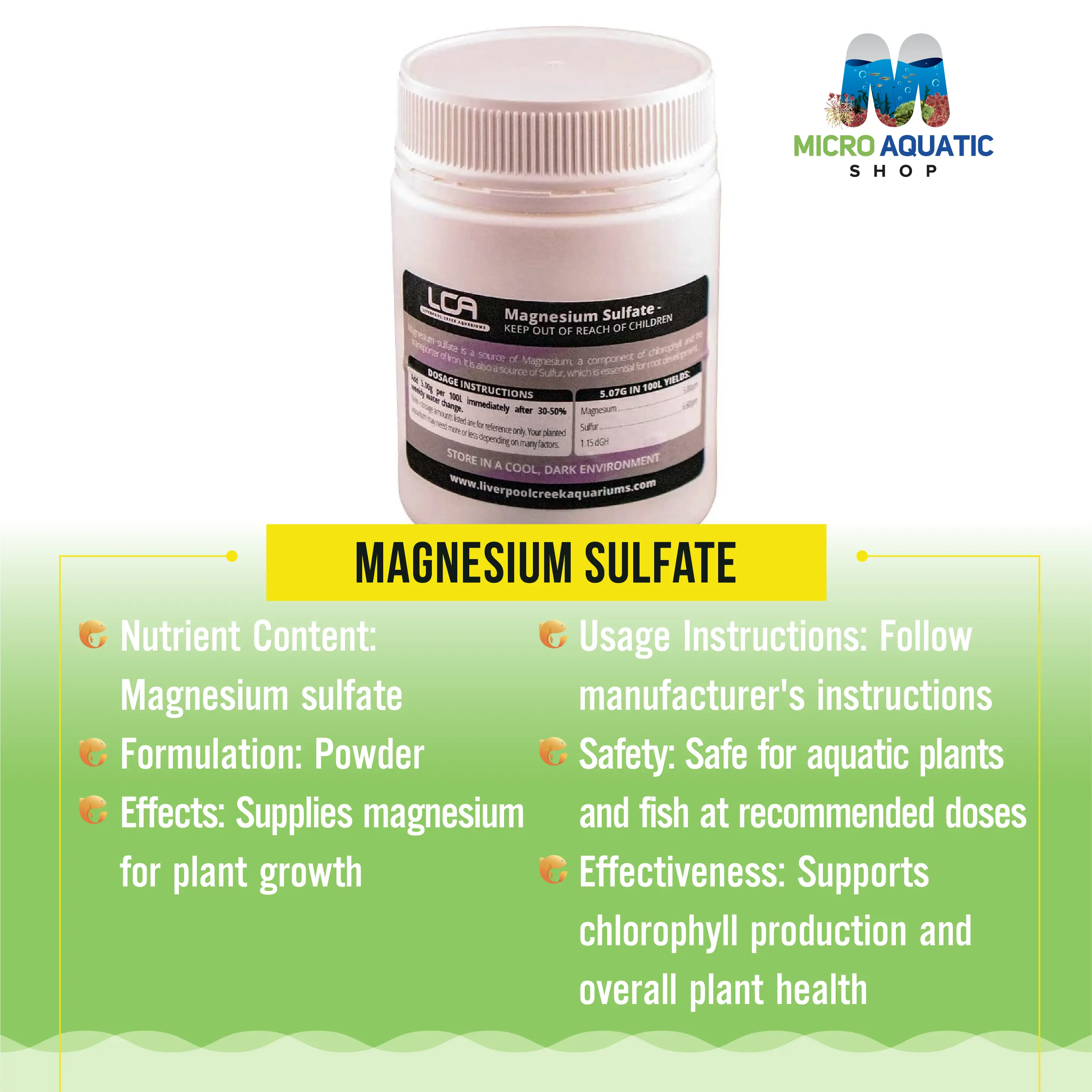 Magnesium sulfate Micro Aquatic Shop