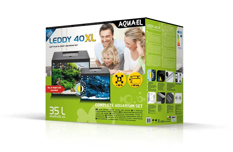 Aquael Leddy Day & Night 40XL Black Aquarium Micro Aquatic Shop