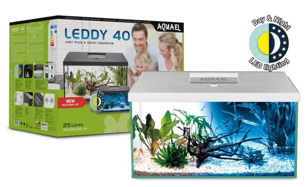 Aquael Leddy Day & Night 40 White Aquarium Set Micro Aquatic Shop