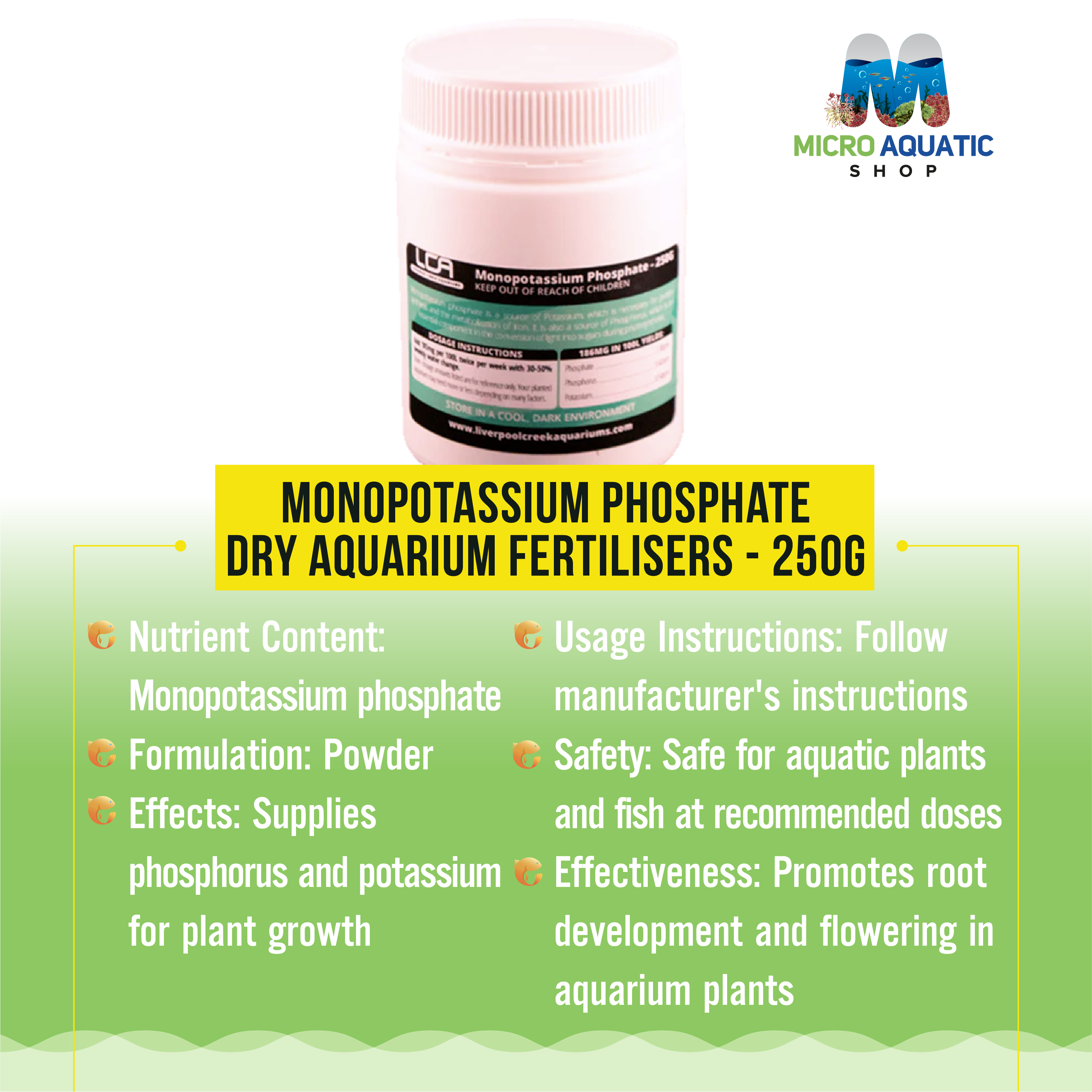Monopotassium Phosphate - Dry Aquarium Fertilisers - 250g