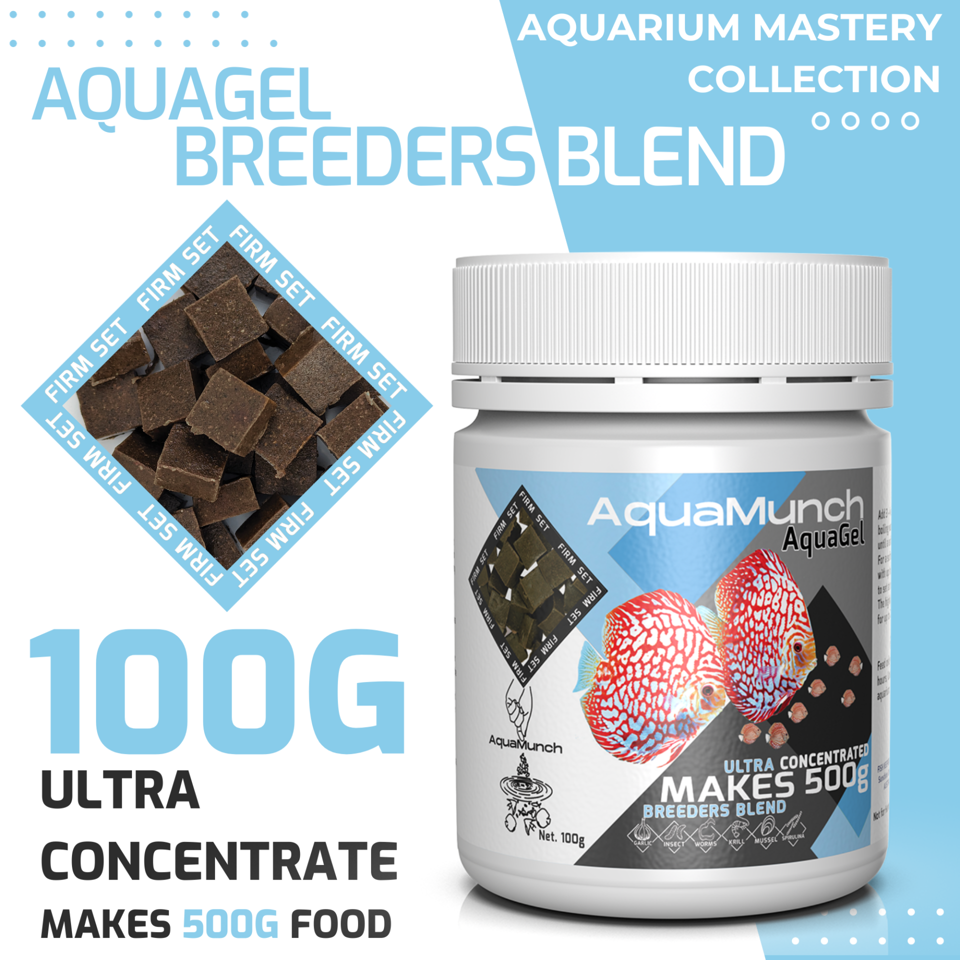 AquaMunch AquaGel Breeders Blend 100g "Makes 500g" Aqua Munch