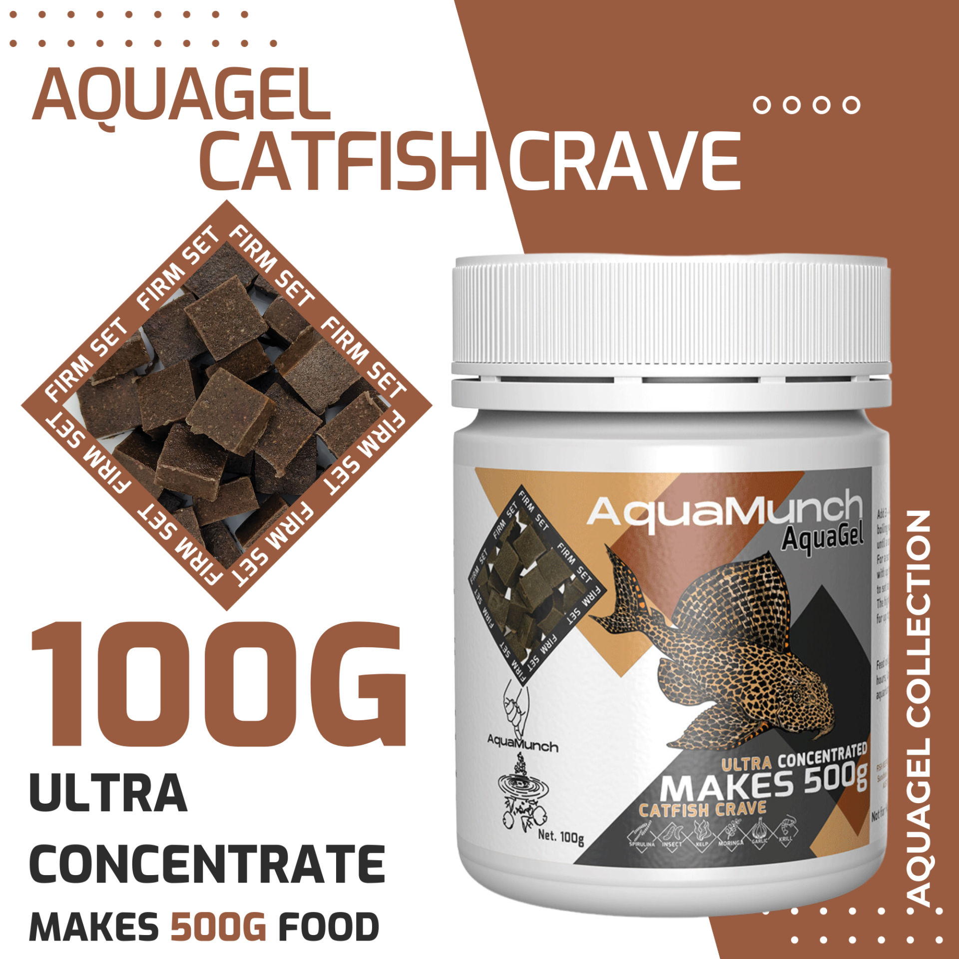 AquaMunch AquaGel Catfish Crave 100g "Makes 500g" Aqua Munch