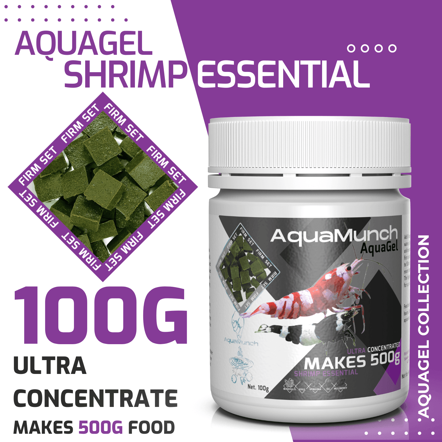 AquaMunch AquaGel Shrimp Essential 100g "Makes 500g" Aqua Munch