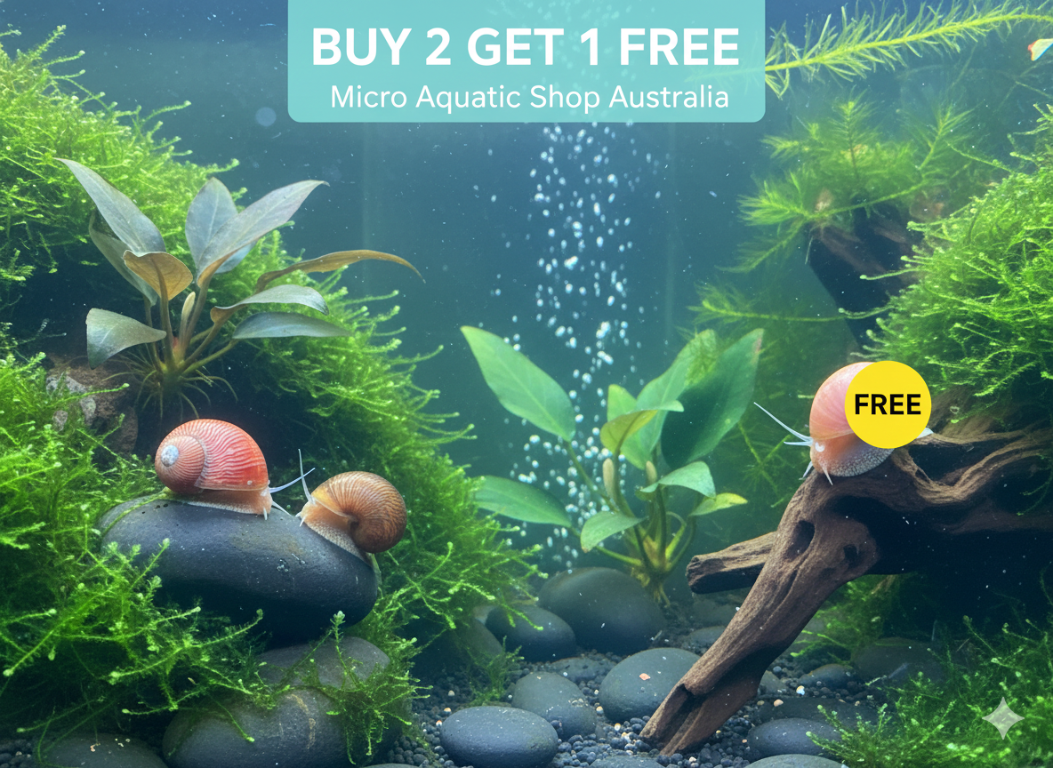 Nerite Algae Eating Snail (Live Aquarium Snail) - Buy 2 Get 1 FREE Micro Aquatic Shop