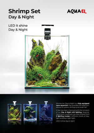 AQUAEL Shrimp Day & Night Set 10L (20x20x25cm) Aqua Premium