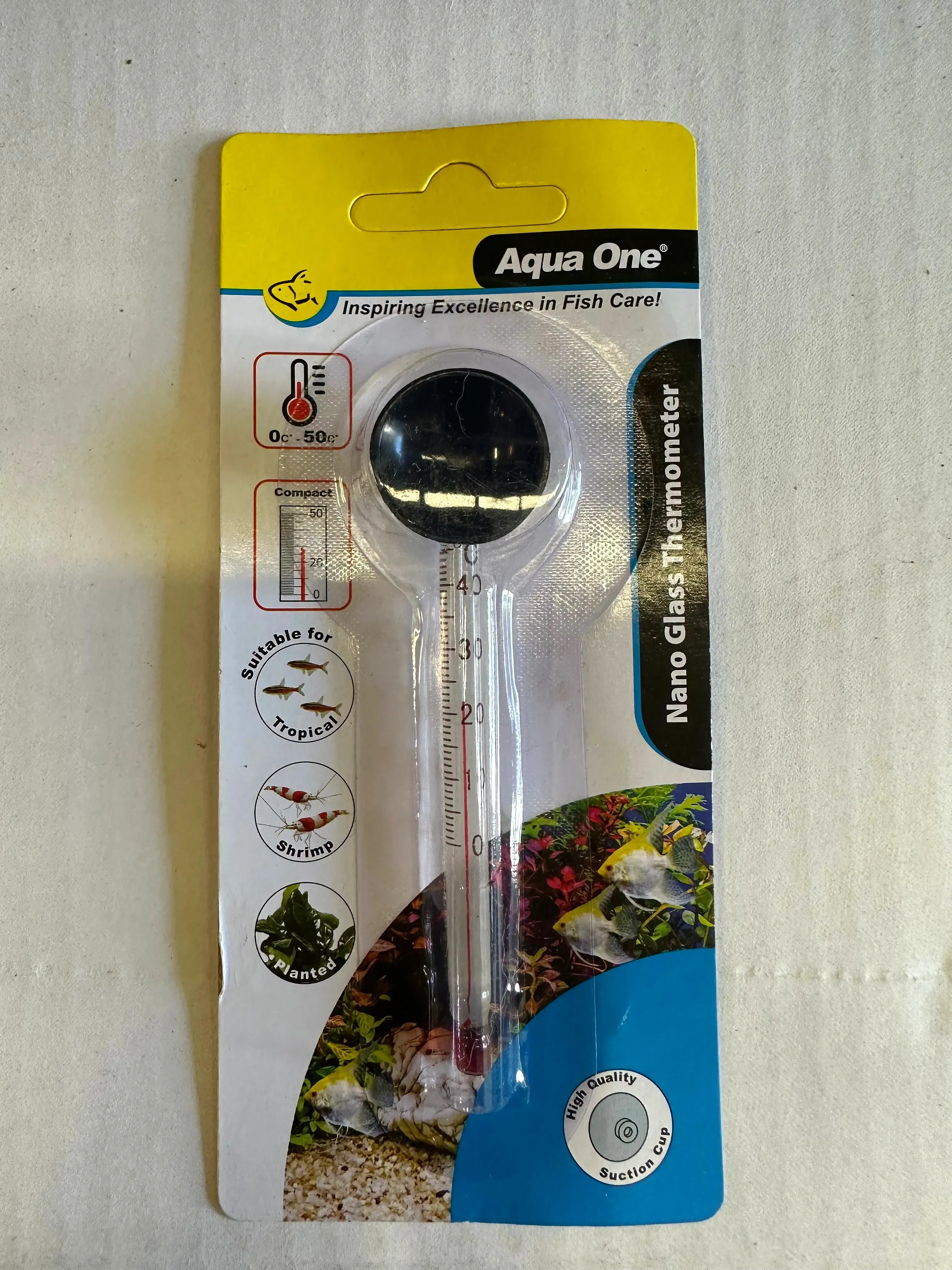 Aqua One Nano Glass Thermometer 9cm