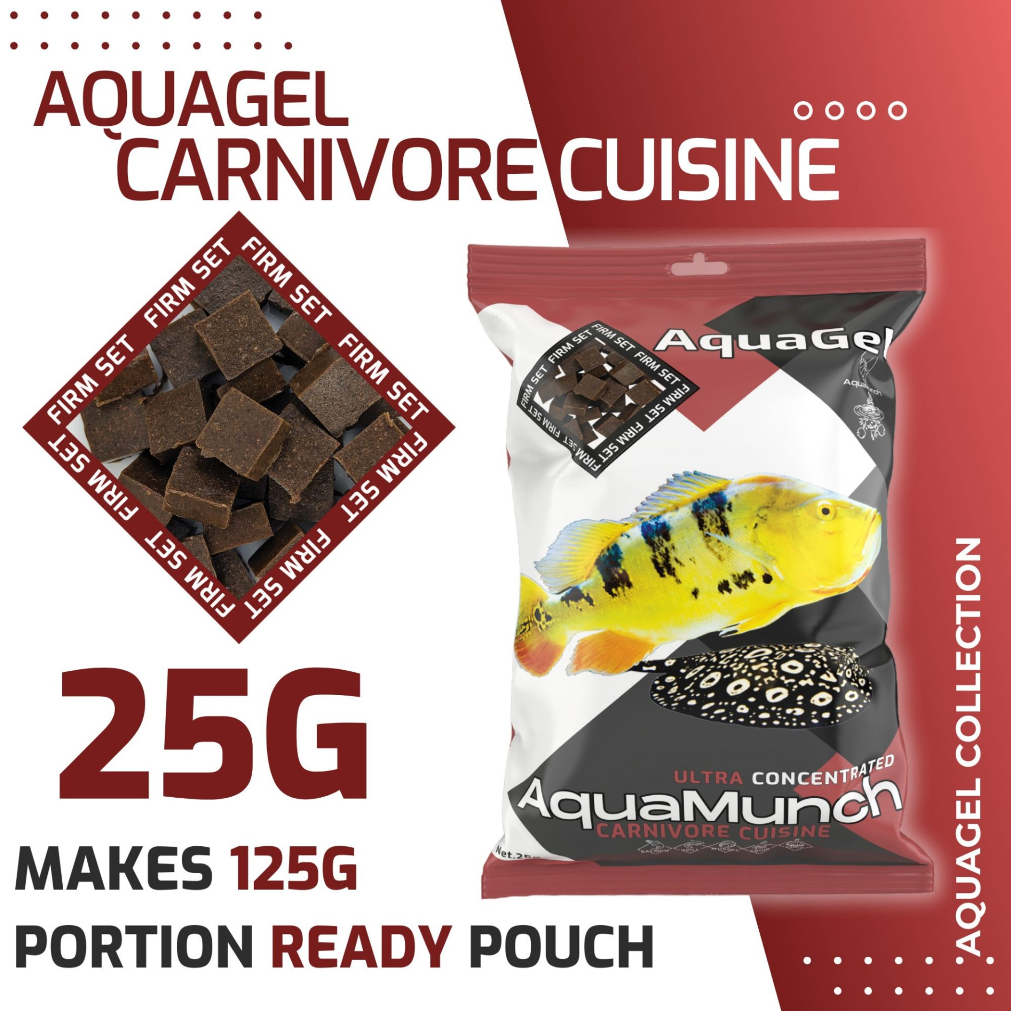 AquaMunch AquaGel Carnivore Cuisine 25g Ready Portion Aqua Munch
