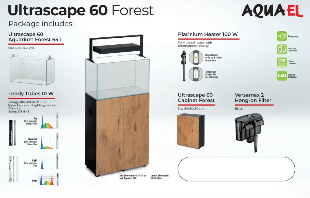 Aquael Ultrascape 60 Forrest Package Micro Aquatic Shop