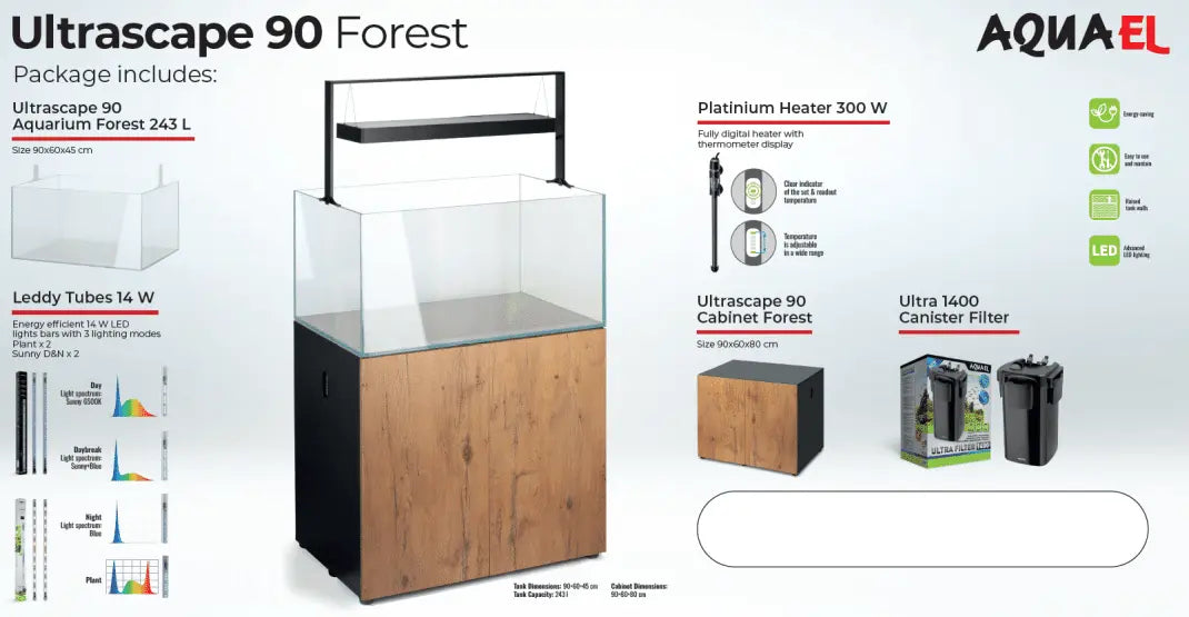Aquael Ultrascape 90 Forrest Package Micro Aquatic Shop