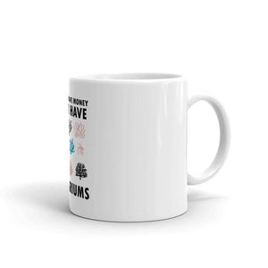 White glossy Aquarium mug