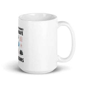 White glossy Aquarium mug