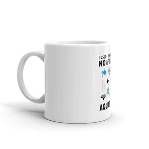 White glossy Aquarium mug