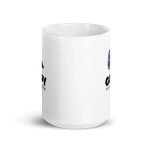 White glossy Guppy mug