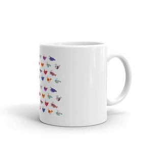 White glossy mug