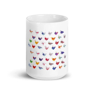 White glossy mug