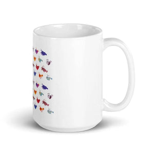 White glossy mug