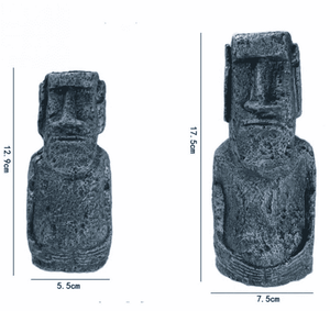 Micro Aquatic Shop Aquarium Decorations Easter Island Heads- Stone Statue- Aquarium Decorations