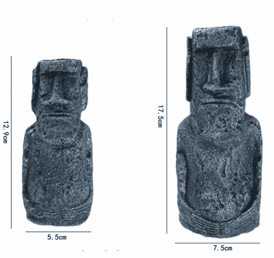 Micro Aquatic Shop Aquarium Decorations Easter Island Heads- Stone Statue- Aquarium Decorations