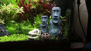 Micro Aquatic Shop Aquarium Decorations Easter Island Stone Statue Aquarium Decoration ( Xlarge )