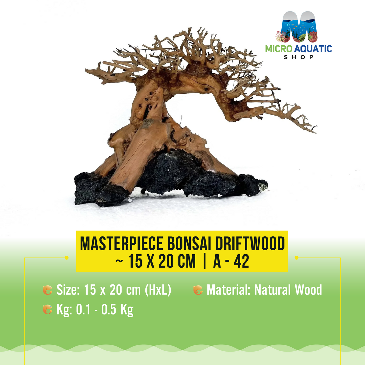 Masterpiece Bonsai Driftwood ~ 15 x 20 cm | A - 42