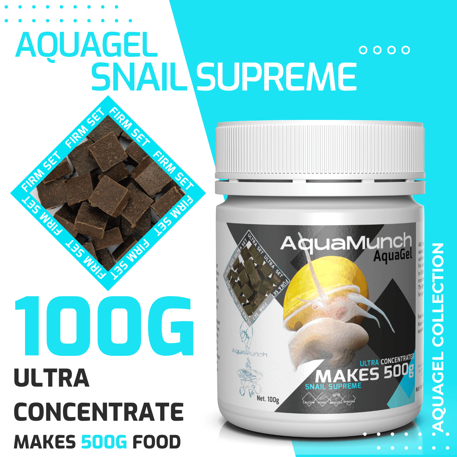 AquaMunch AquaGel Snail Supreme 100g "Makes 500g" Aqua Munch