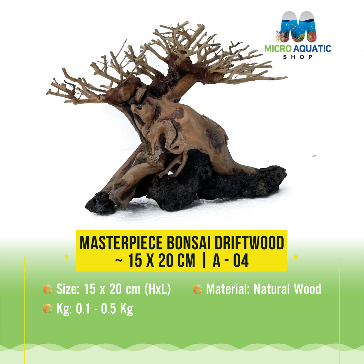 Masterpiece Bonsai Driftwood ~ 15 x 20 cm | A - 04