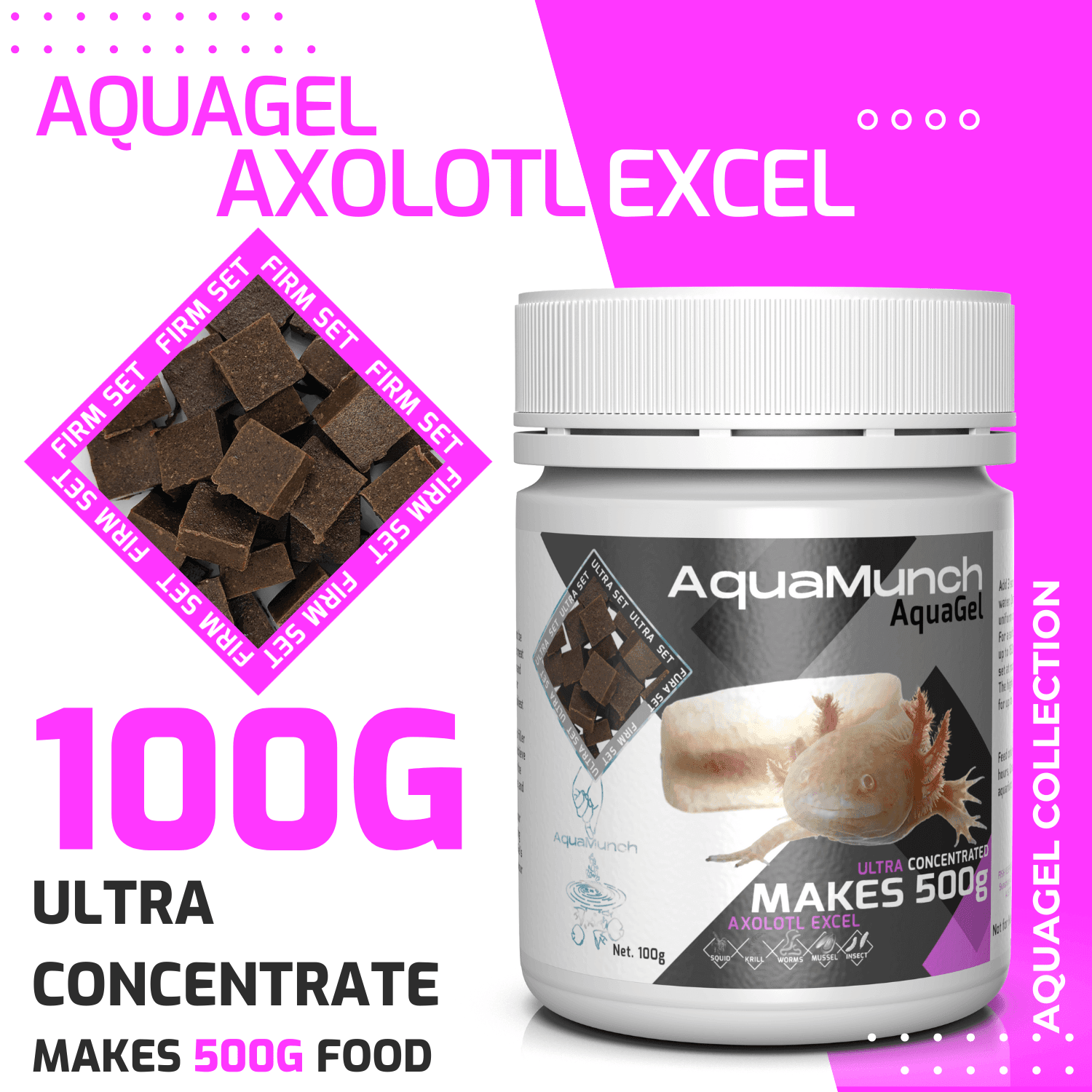 AquaMunch AquaGel Axolotl Excel 100g "Makes 500g" Aqua Munch