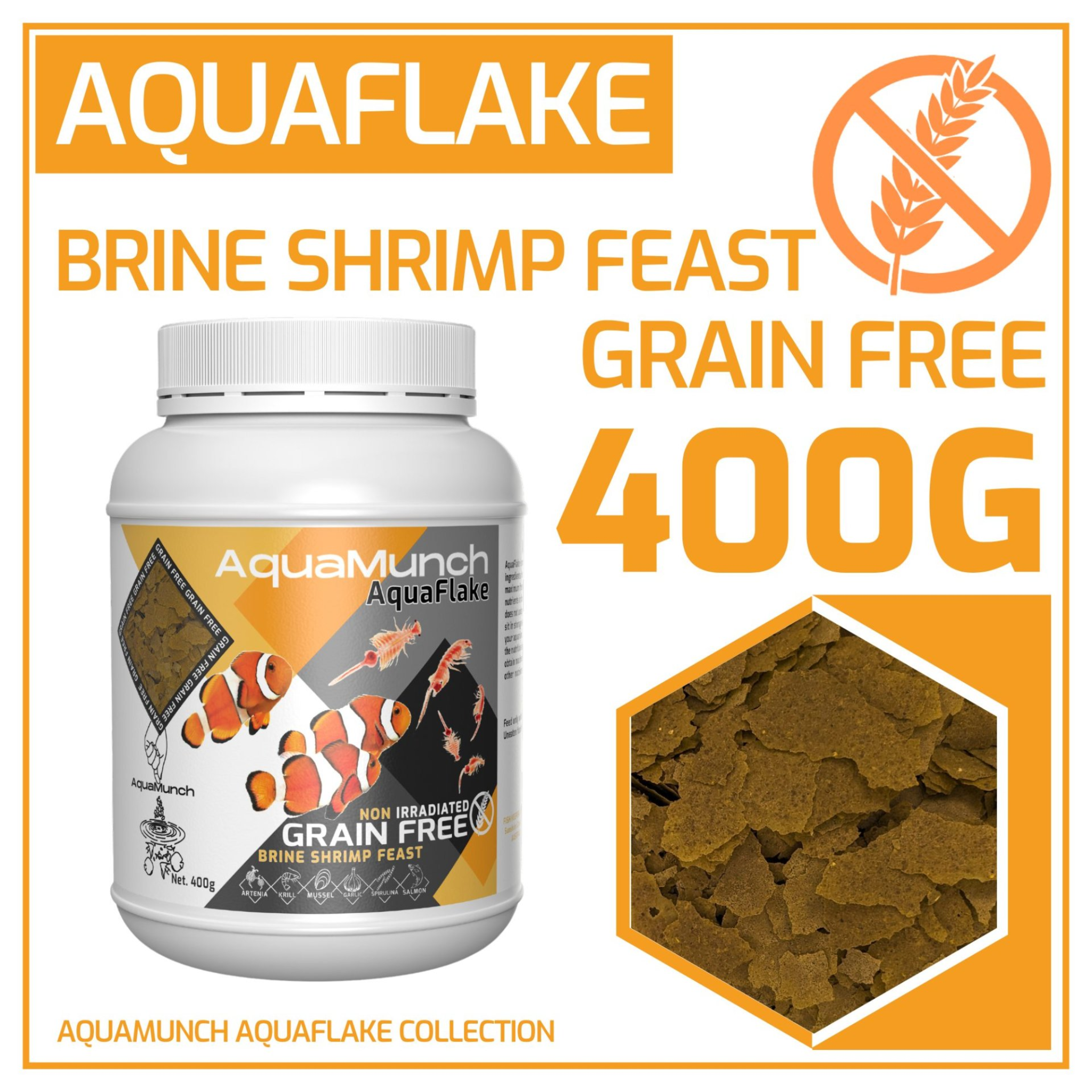 AquaMunch AquaFlake Brine Shrimp Feast Flake Aqua Munch