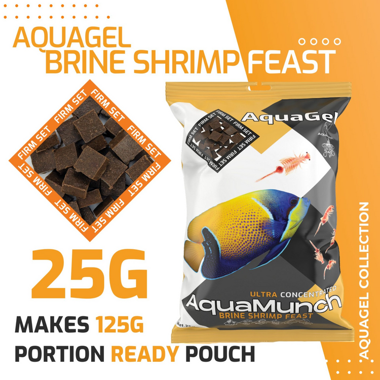 AquaMunch AquaGel Brine Shrimp Feast 25g Ready Portion Aqua Munch