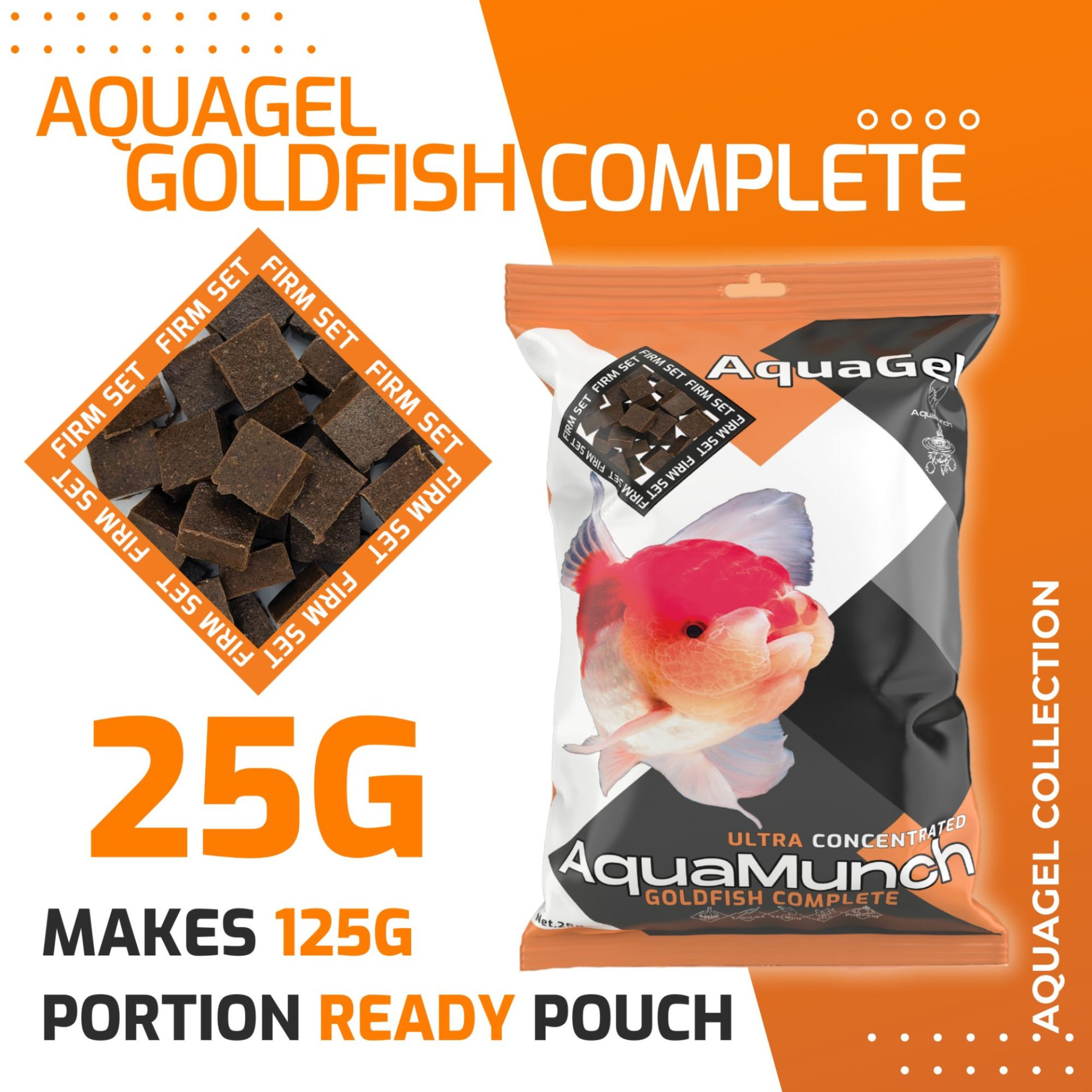AquaMunch AquaGel Goldfish Complete 25g Ready Portion Aqua Munch
