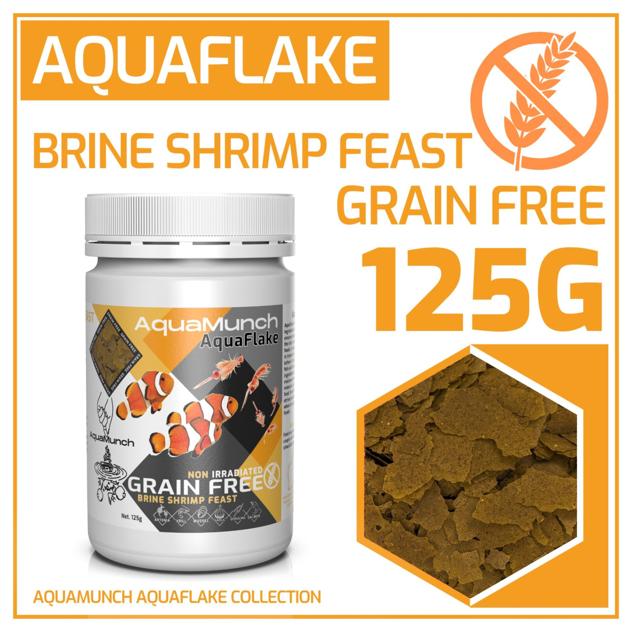 AquaMunch AquaFlake Brine Shrimp Feast Flake Aqua Munch