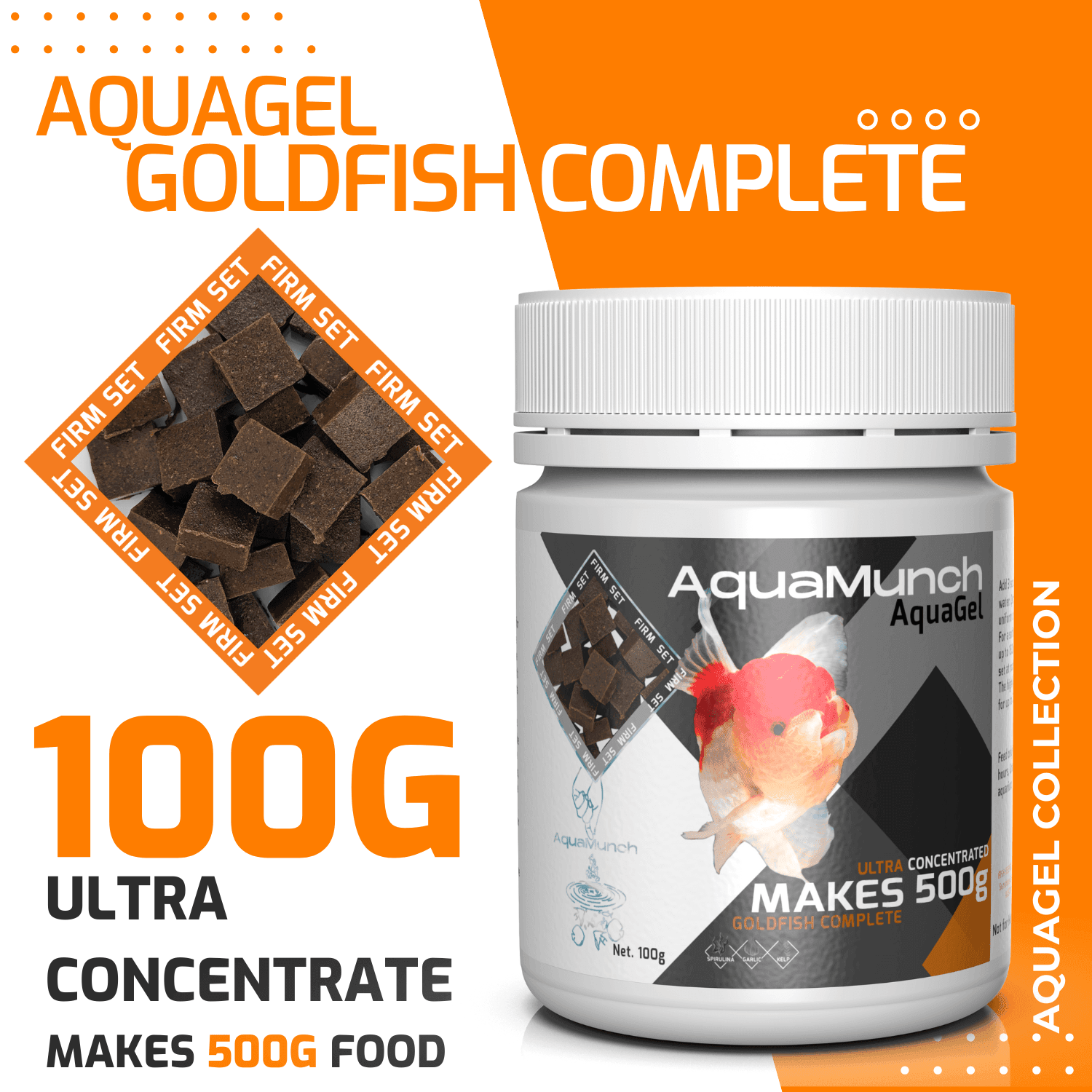 AquaMunch AquaGel Goldfish Complete 100g "Makes 500g" Aqua Munch