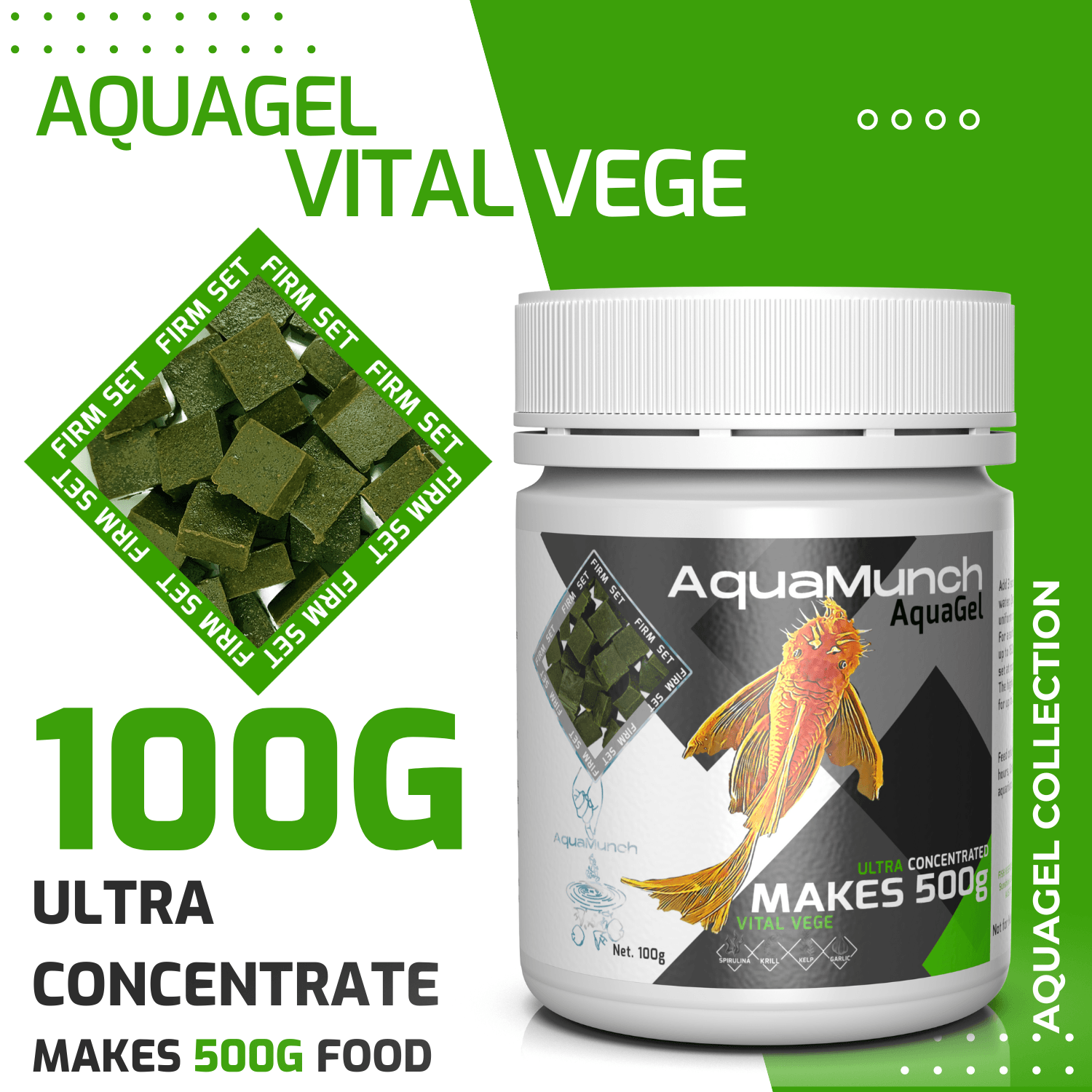 AquaMunch AquaGel Vital Vege 100g "Makes 500g" Aqua Munch