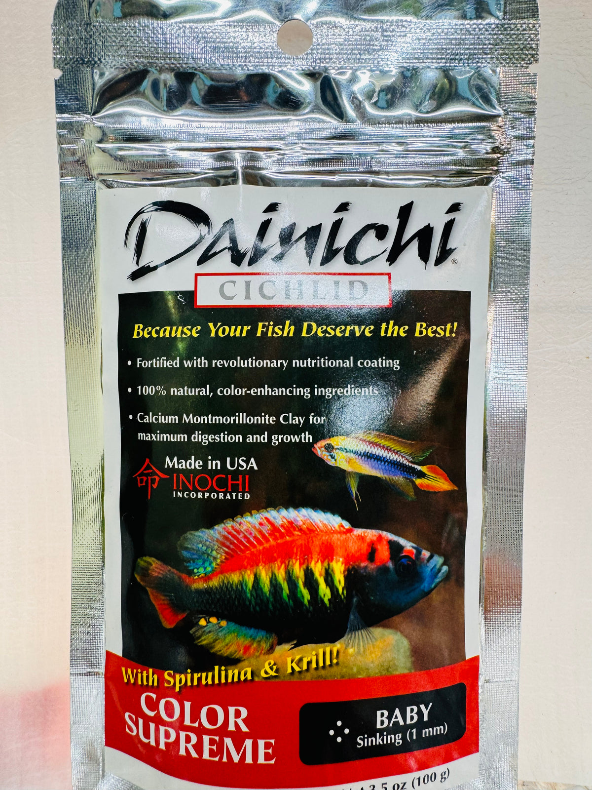 Dainichi Cichlid Colour Supreme Baby Sinking Pellet 100g (1mm)