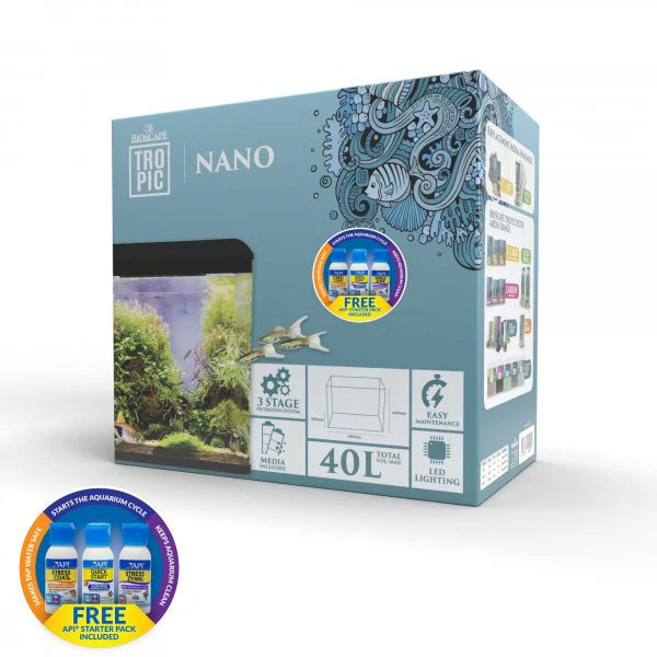 Bioscape Nano Aquarium Unit Black 40ltr 48 x 26 x 44cm