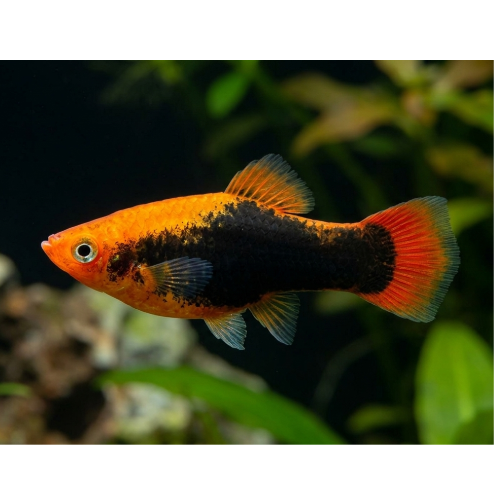 Platies – Orange Tuxedo Platy (Xiphophorus maculatus) 4cm Micro Aquatic Shop