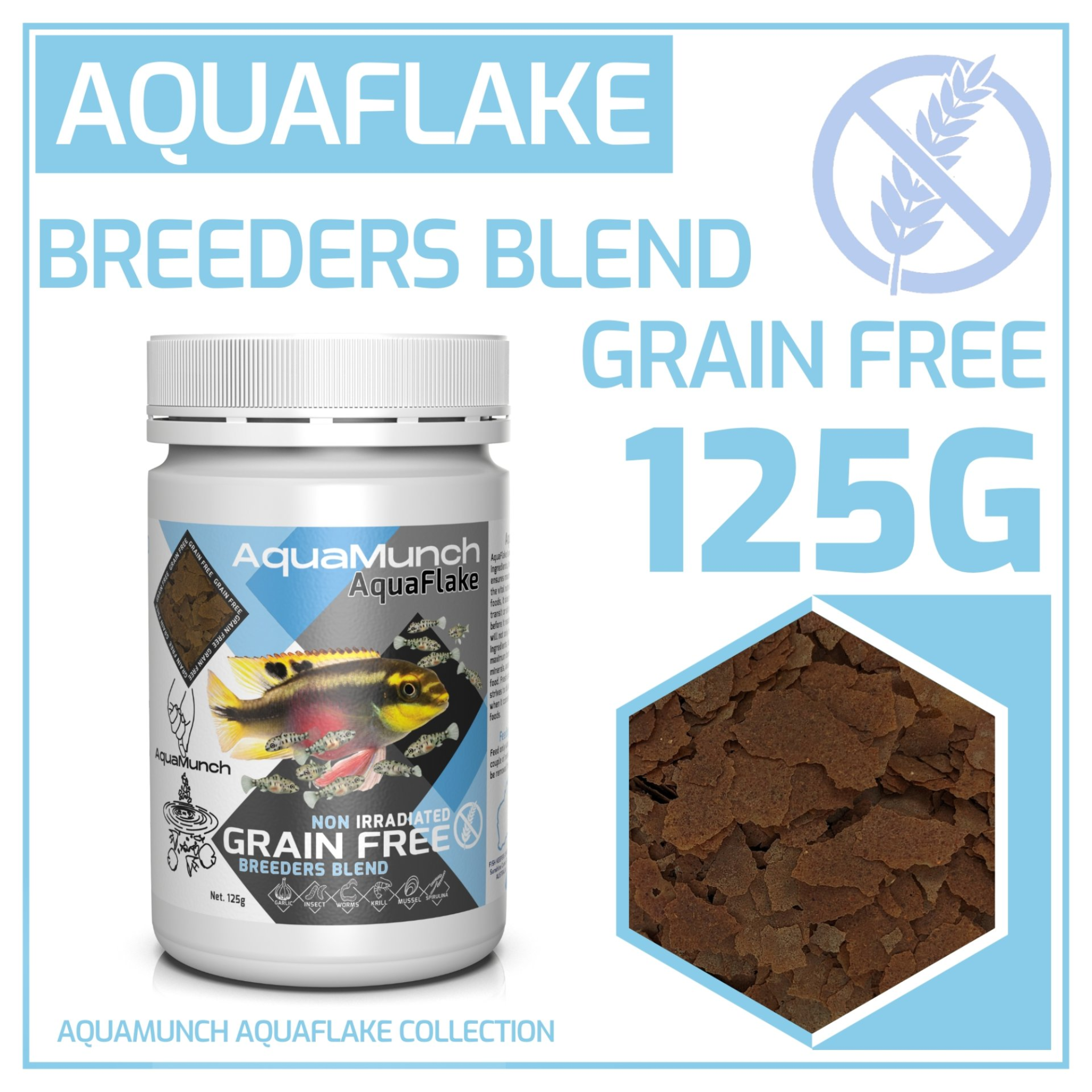 AquaMunch AquaFlake Breeders Blend Flake Aqua Munch