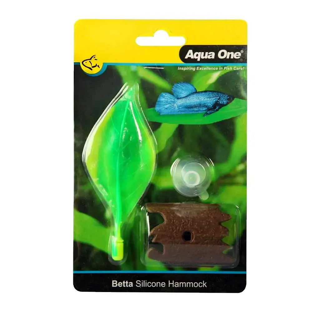 Aqua One Betta Silicone Leaf Hammock with Bark