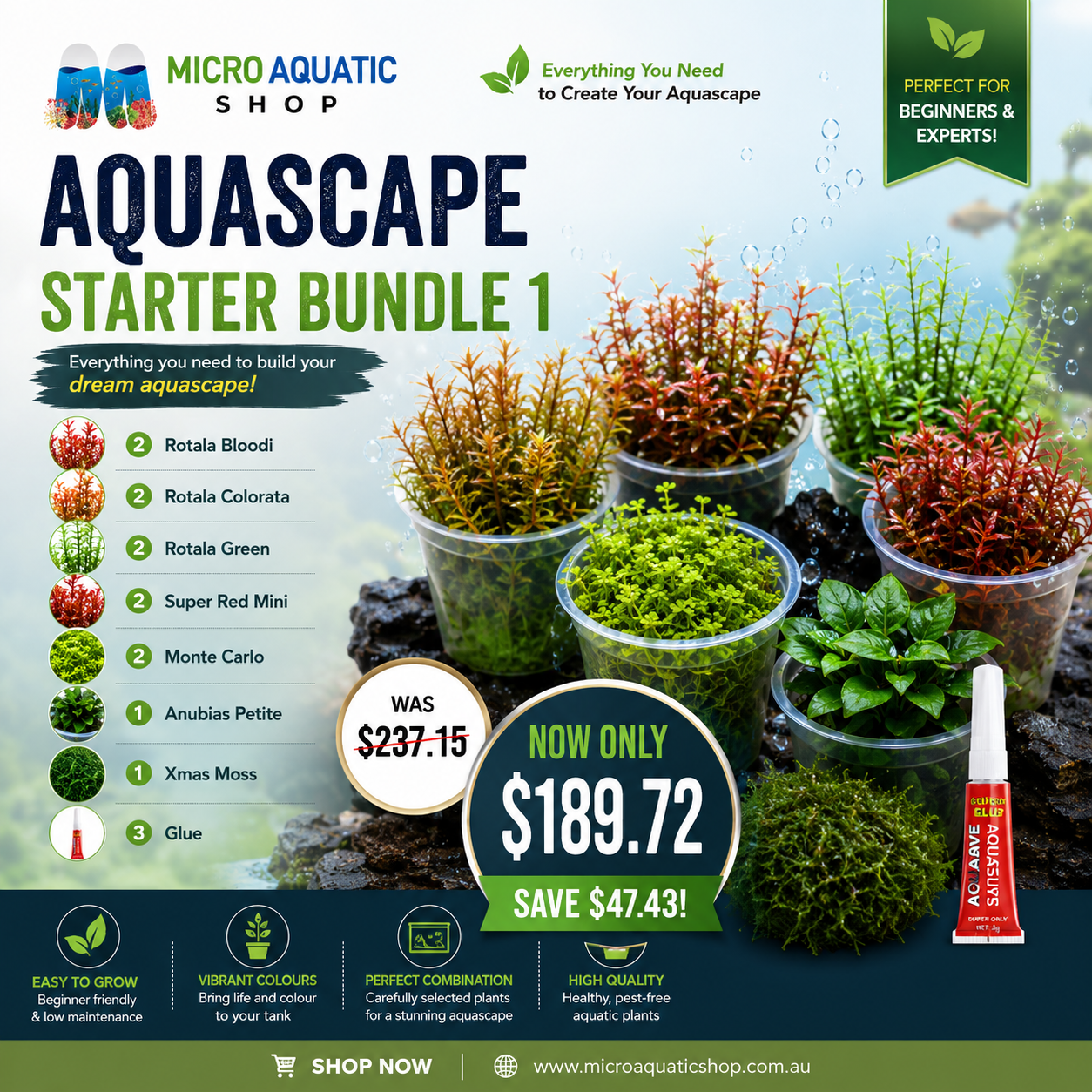 Aquascape Starter Bundle 1 Micro Aquatic Shop