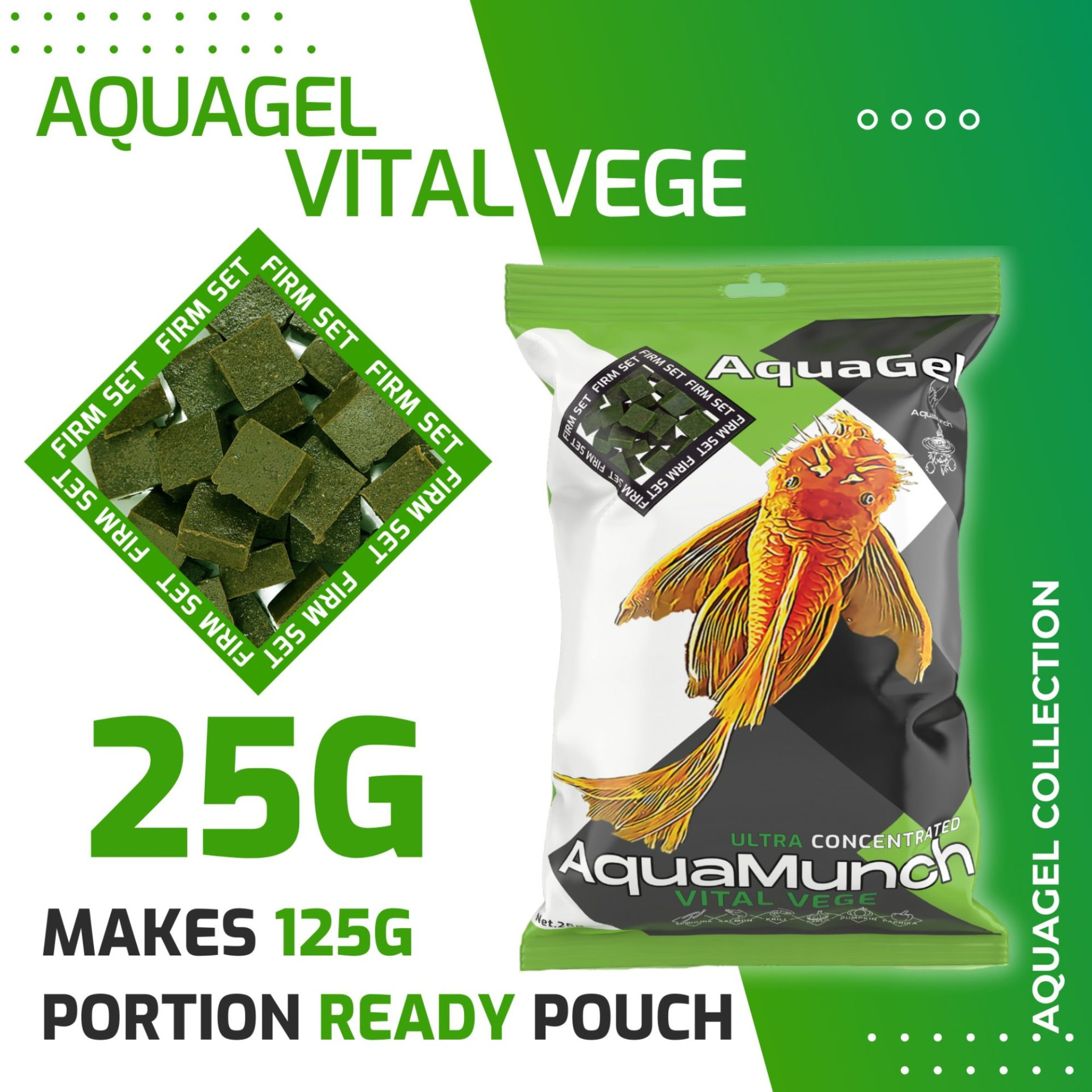 AquaMunch AquaGel Vital Vege 25g Ready Portion Aqua Munch