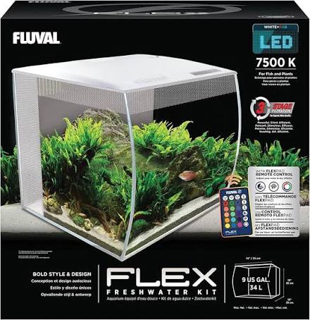 Fluval Flex Aquarium 34ltr White Pet Pacific