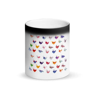Matte Black Cute Shrimps Magic Mug