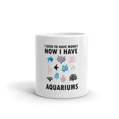 White glossy Aquarium mug