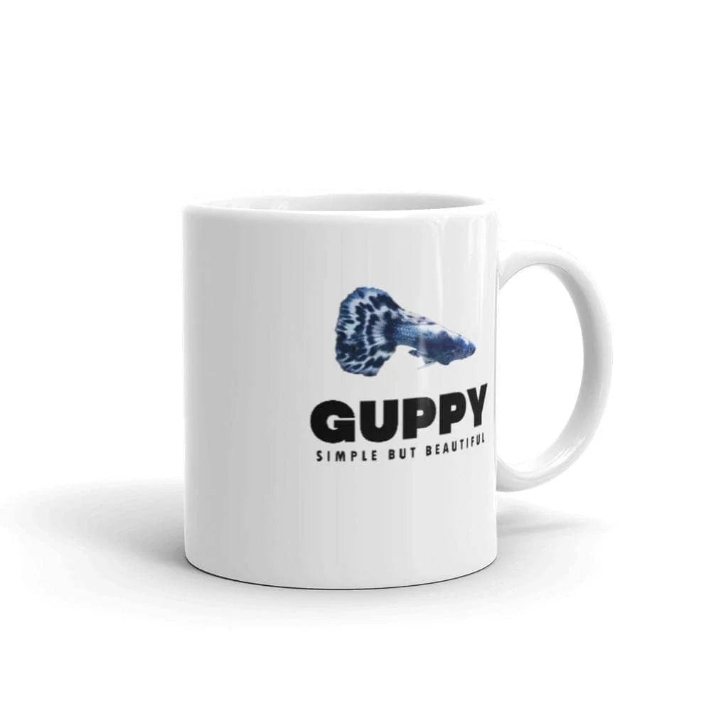 White glossy Guppy mug