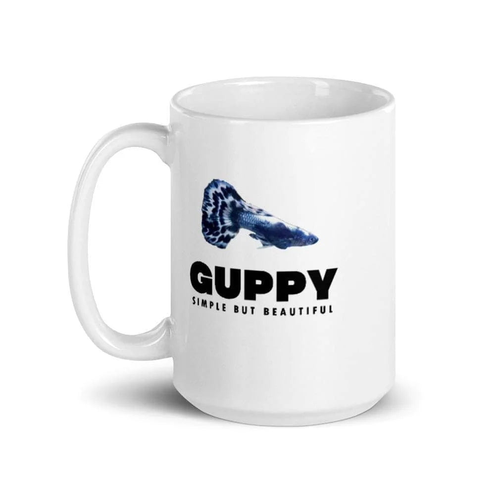 White glossy Guppy mug