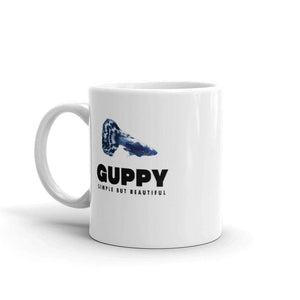 White glossy Guppy mug