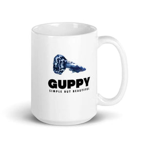 White glossy Guppy mug