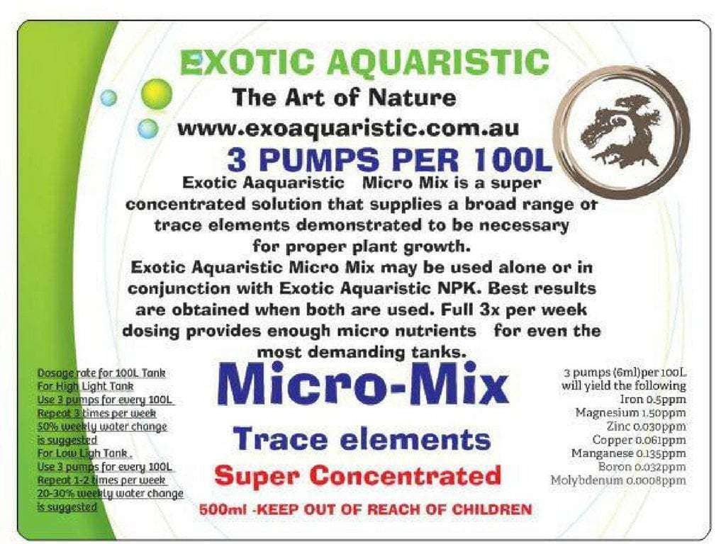 Exoaquaristic Plant Growth MICRO-MIX 500ML - SUPER CONCENTRATED TRACE ELEMENTS MIX